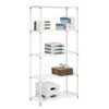 White 5-Tier Adjustable Shelving Unit With 200-lb Shelf Capacity