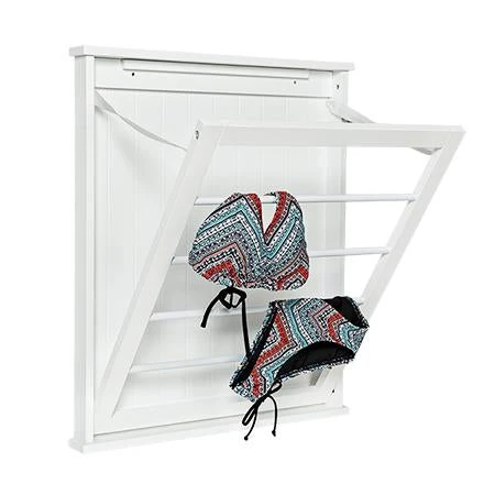 White Folding Over-the-Door Or Wall-Mount Drying Rack (80-Feet)