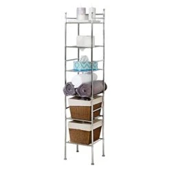Chrome 6-Tier Bath Storage Shelving Unit