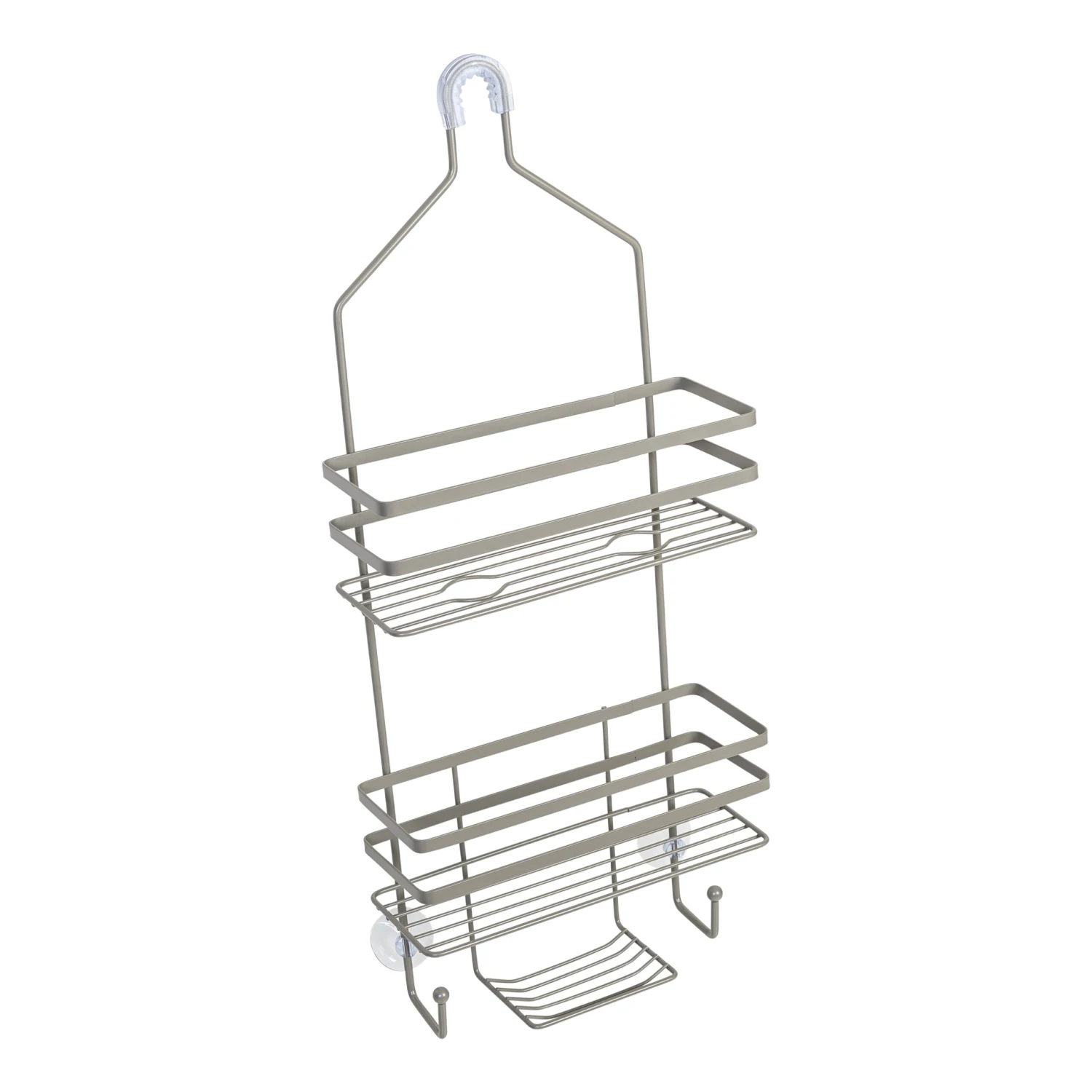 Satin Nickel 3-Tier Steel Hanging Shower Caddy - Image 3