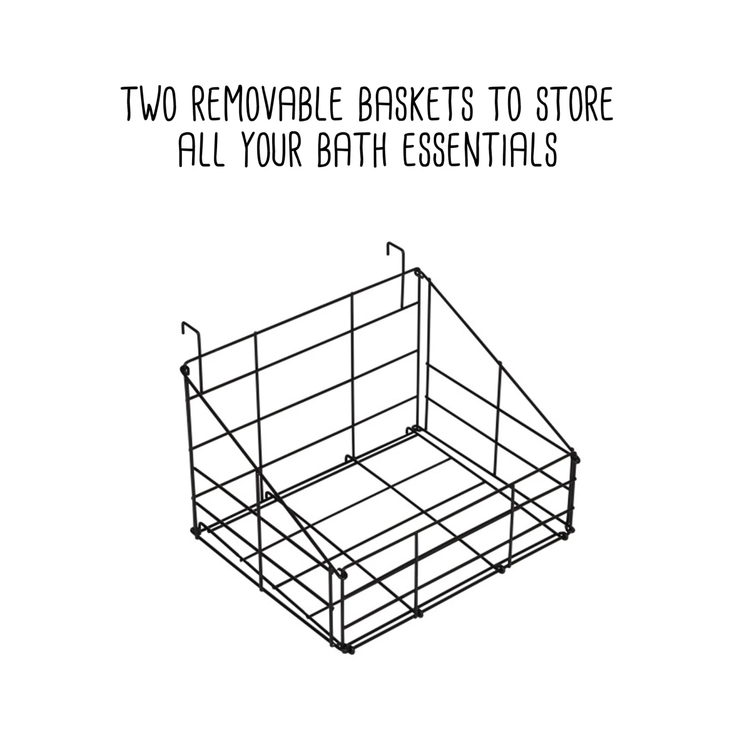 Black Over-the-Toilet Space Saver With Reversible Side Shelving - Image 4