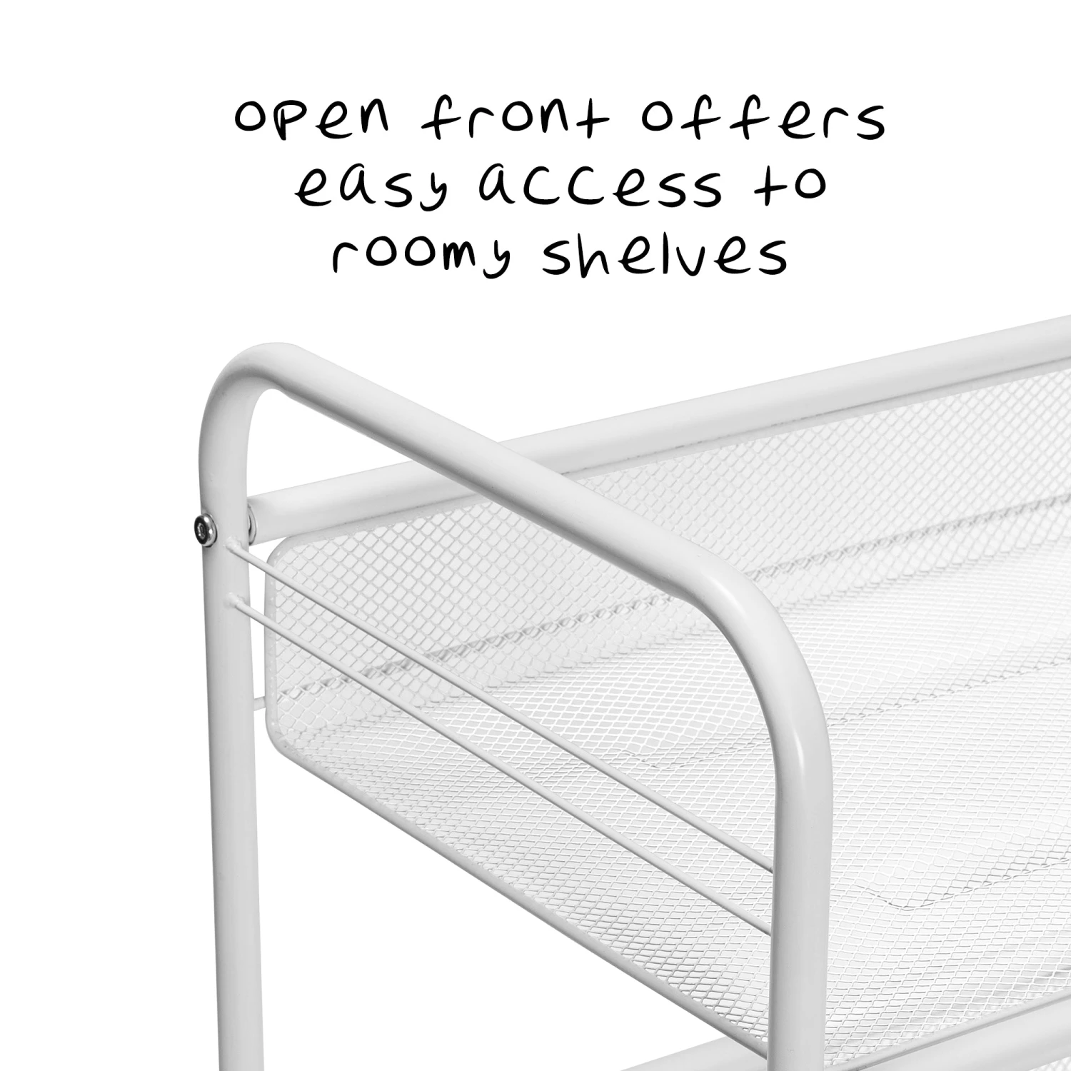 White Steel Wire 3-Tier Multi-Purpose Cart - Image 5