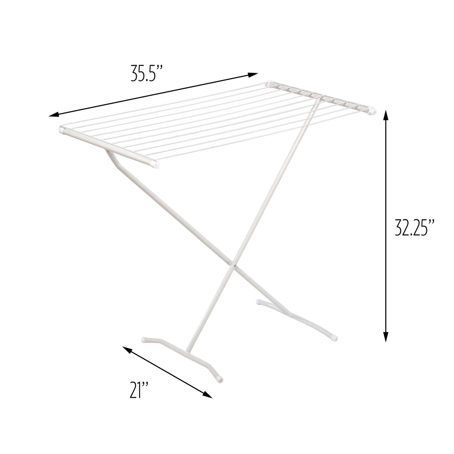 White Metal Folding X-Frame Drying Rack - Image 5