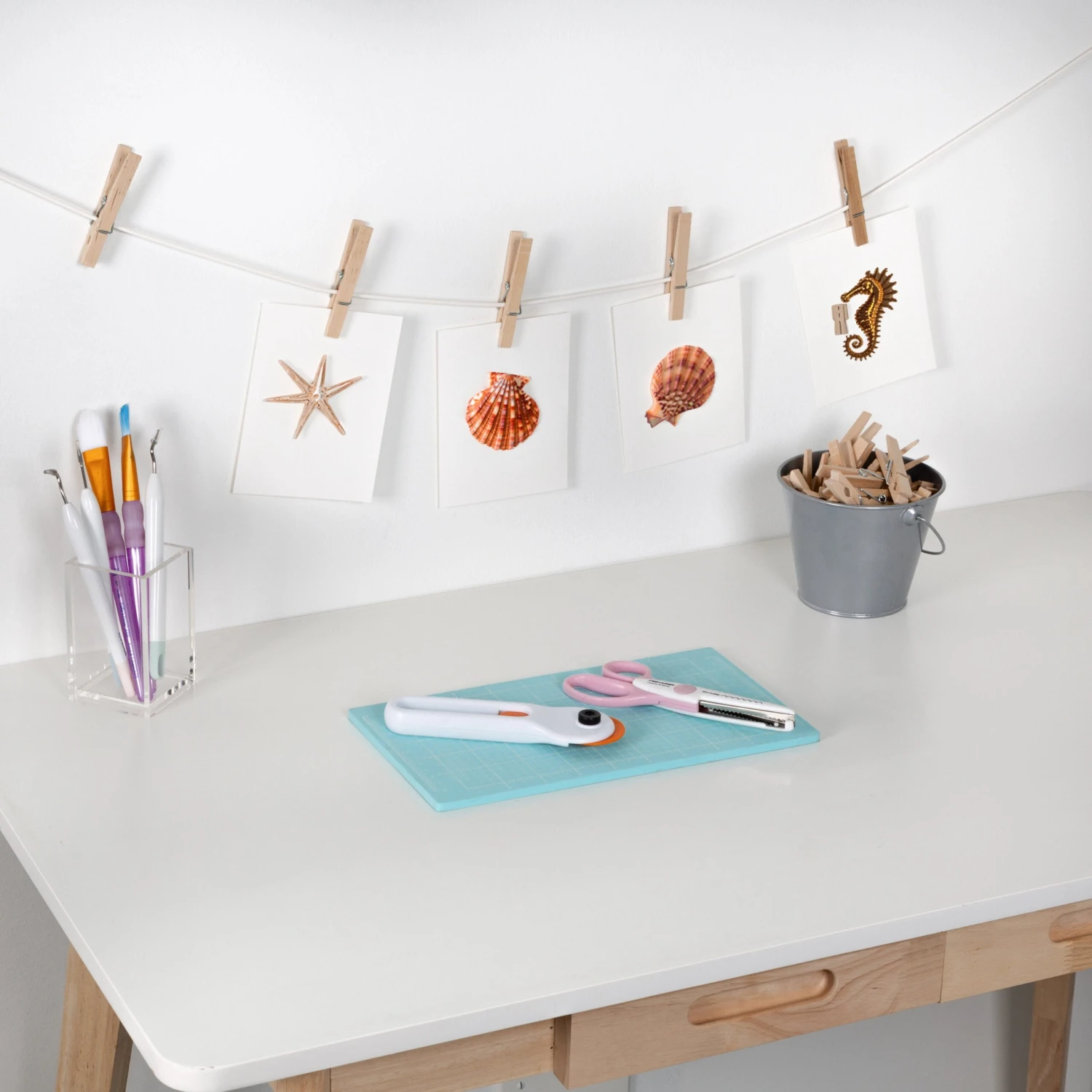 Natural Wood Spring-Loaded Clothespins (50-Pack) - Image 5