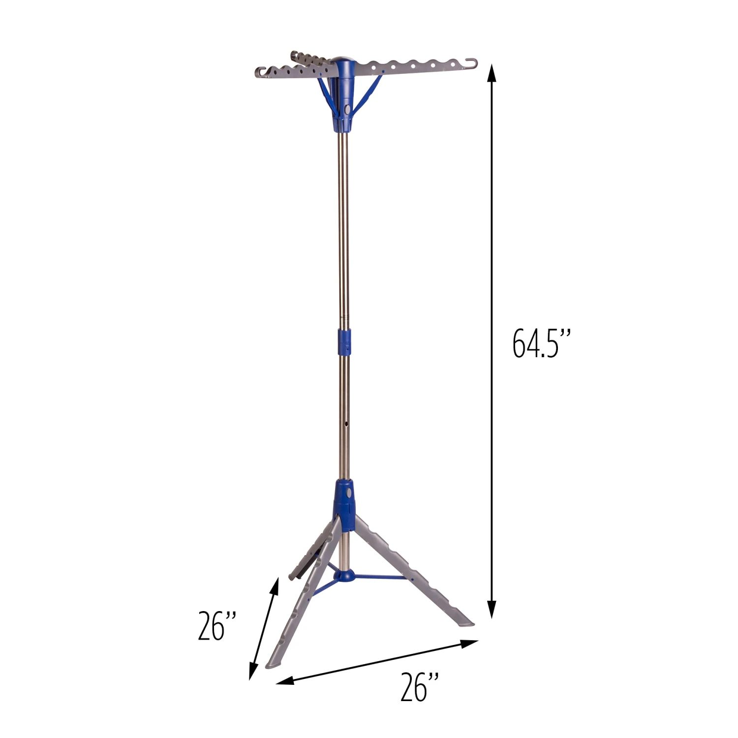 Blue/Chrome 64" High Tripod Drying Rack - Image 5