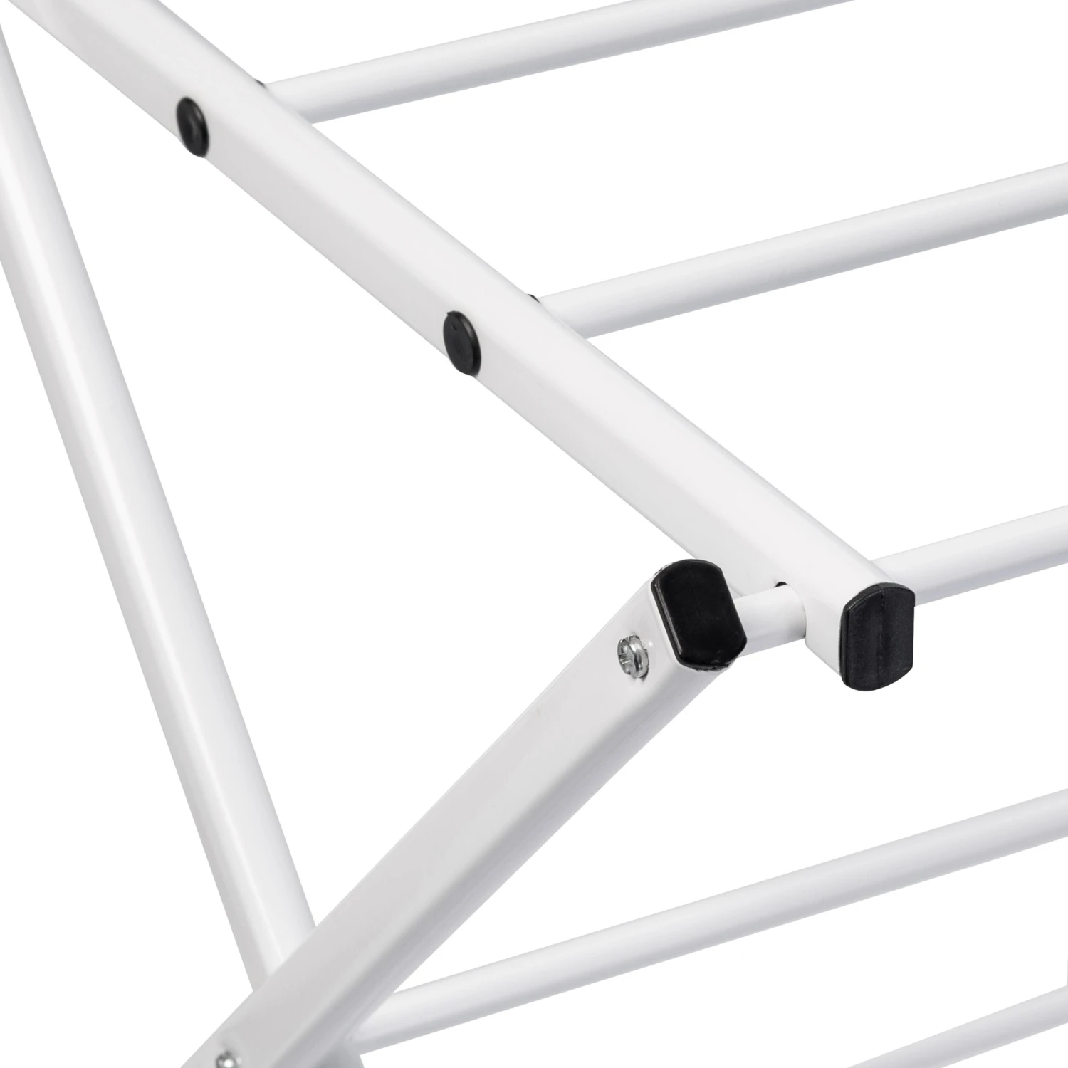 White 3-Tier Compact Folding Accordion Drying Rack - Image 5