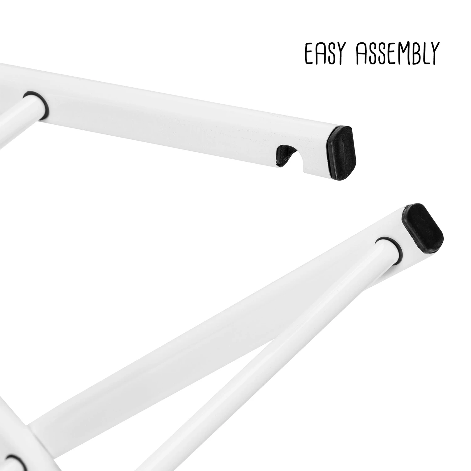 White 3-Tier Compact Folding Accordion Drying Rack - Image 4