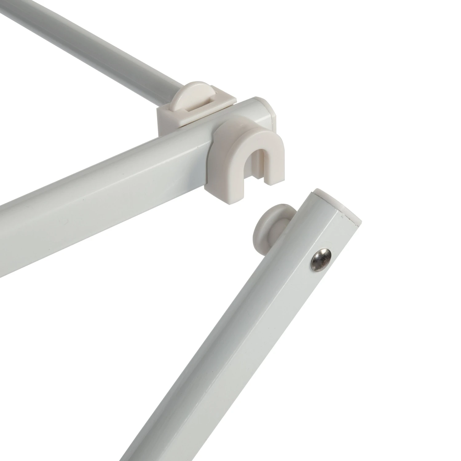 White 3-Tier Folding Clothes Drying Rack - Image 3