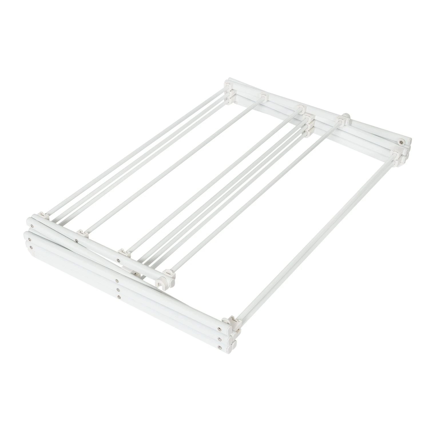 White 3-Tier Folding Clothes Drying Rack - Image 6