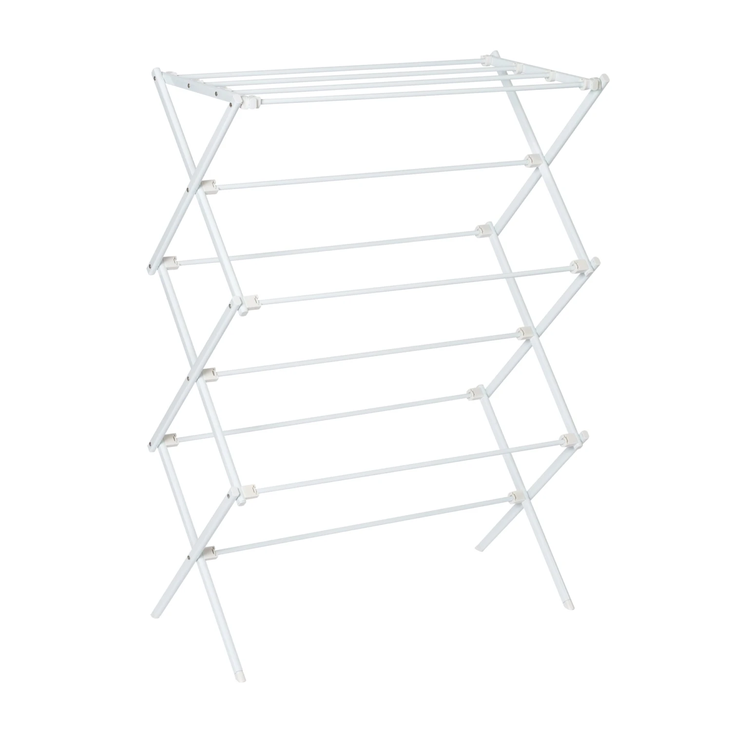 White 3-Tier Folding Clothes Drying Rack - Image 7