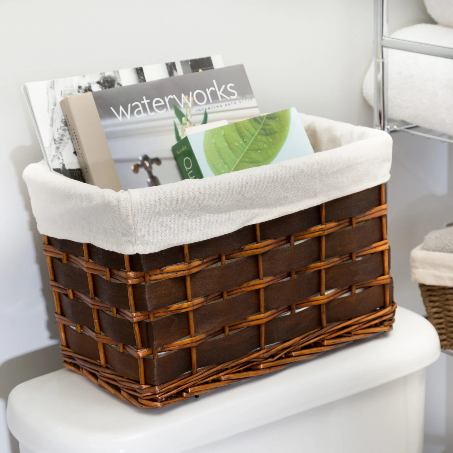 Brown Wicker 7-Piece Woven Storage Basket Set - Image 7