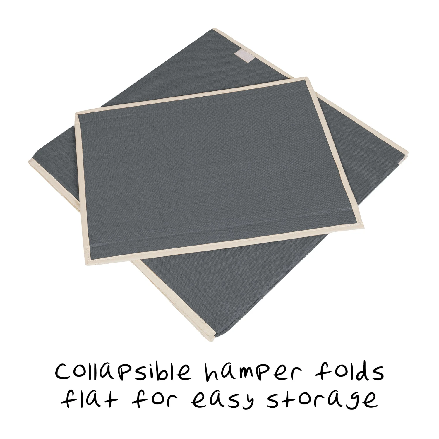 Gray Resin Large Dual Laundry Hamper With Lid - Image 5