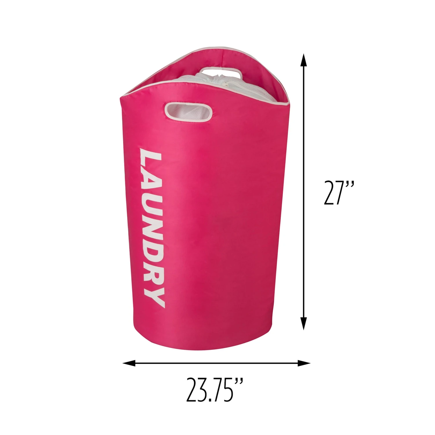 Pink Laundry Hamper With Handles - Image 3