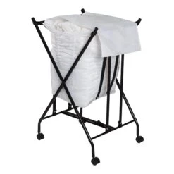 Black/White No Bend Rolling Bounce Back Hamper