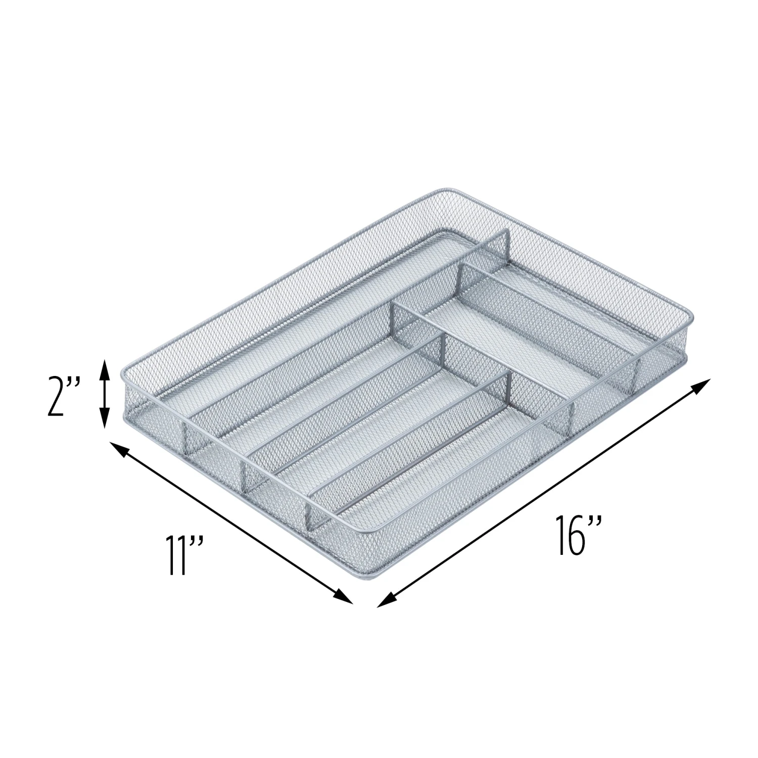 Silver 16" X 11" Mesh Multi-Purpose Drawer Organizer - Image 3
