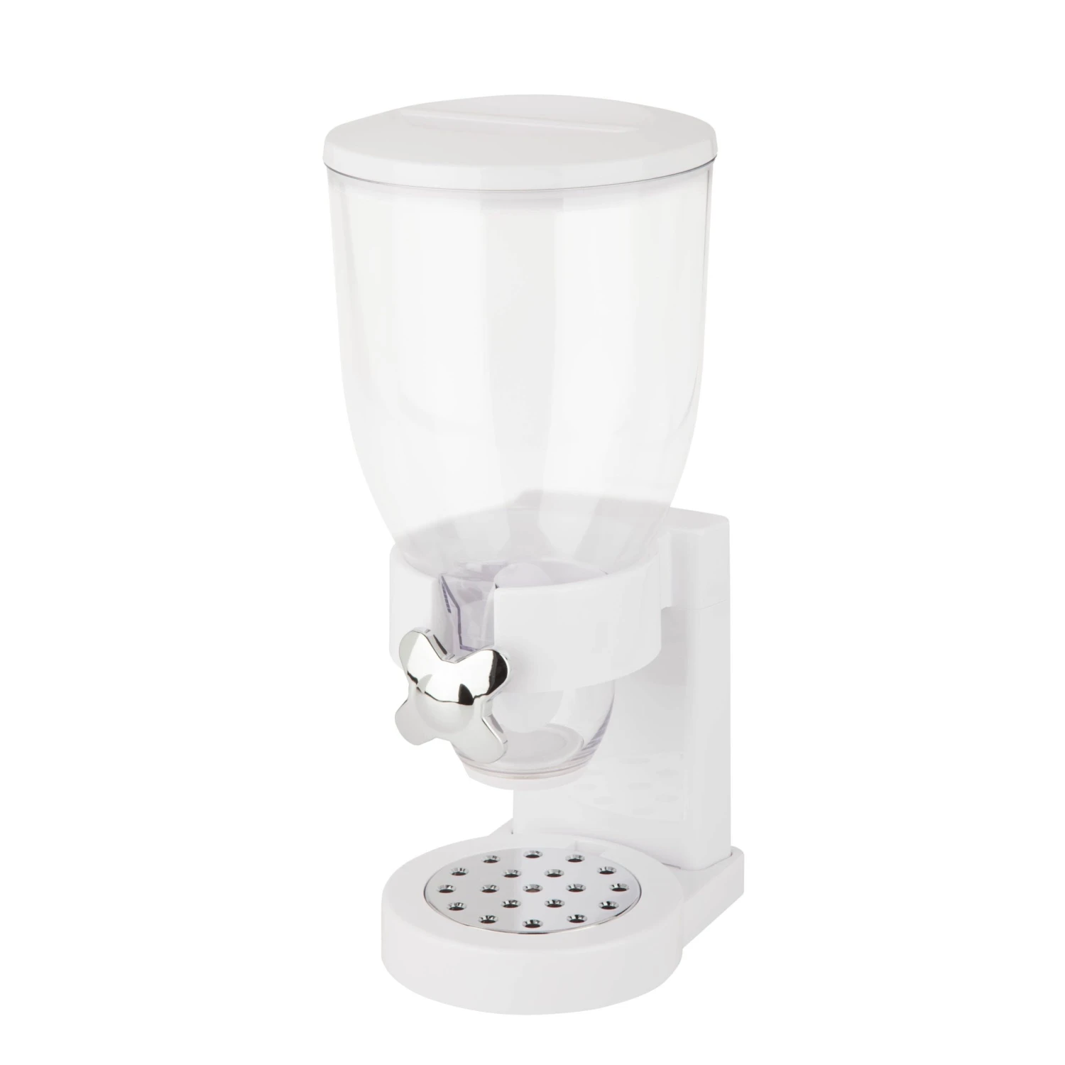 White 17.5-oz Cereal Dispenser With Portion Control - Image 5