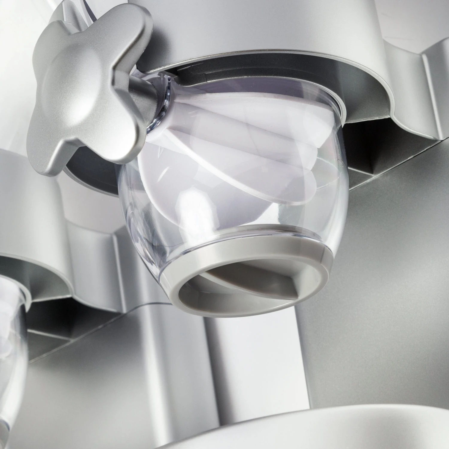 Silver Double Cereal Dispenser With Portion Control - Image 4