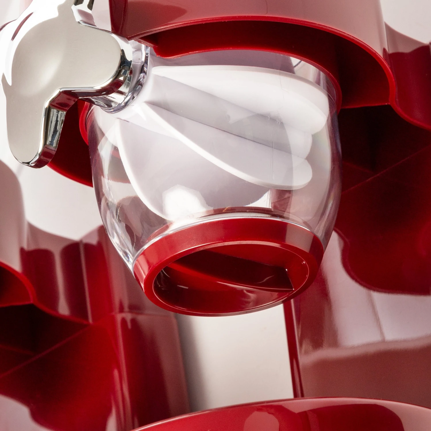 Red Double Cereal Dispenser With Portion Control - Image 4