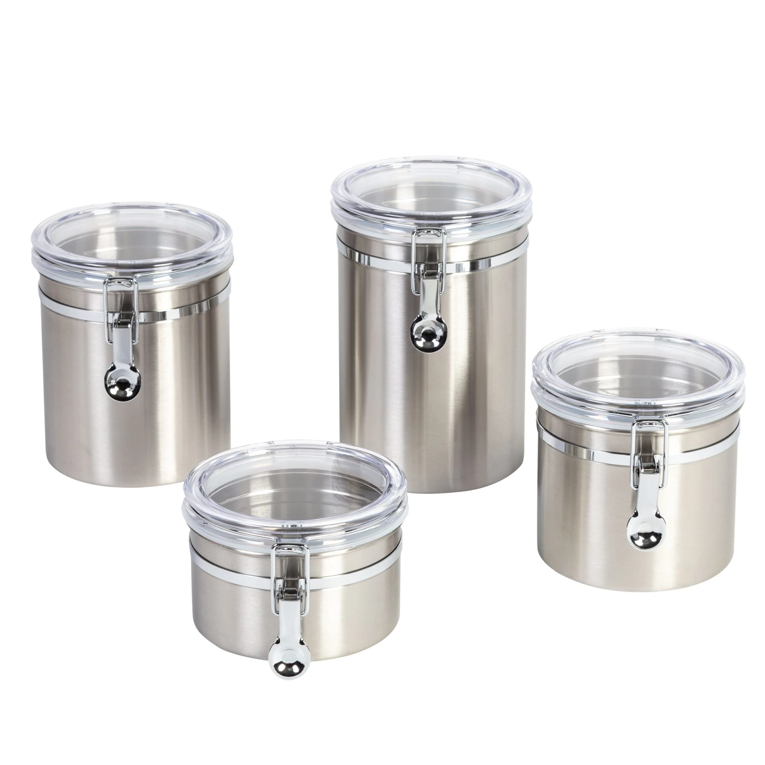 Clear/Stainless Steel Canisters (4-Piece Set) - Image 4