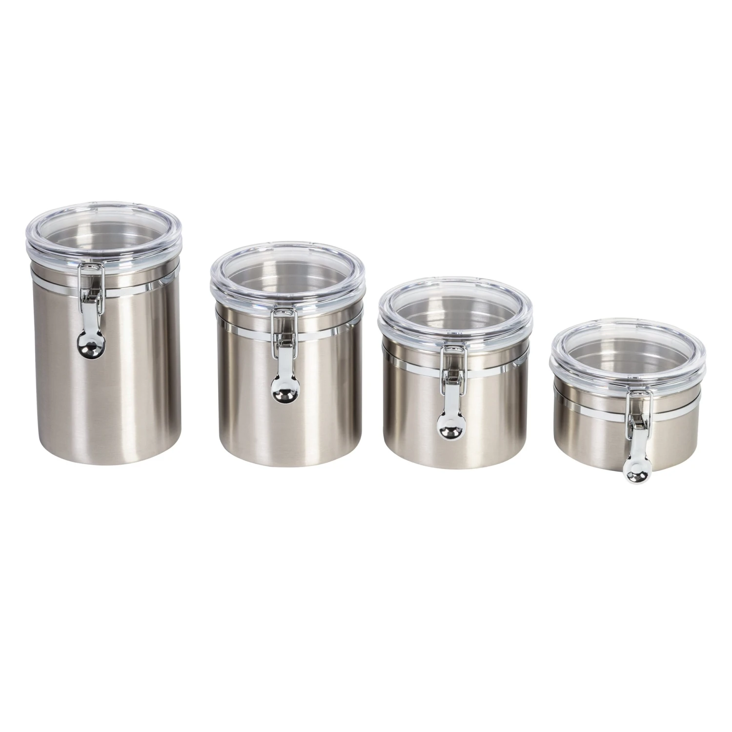 Clear/Stainless Steel Canisters (4-Piece Set) - Image 3