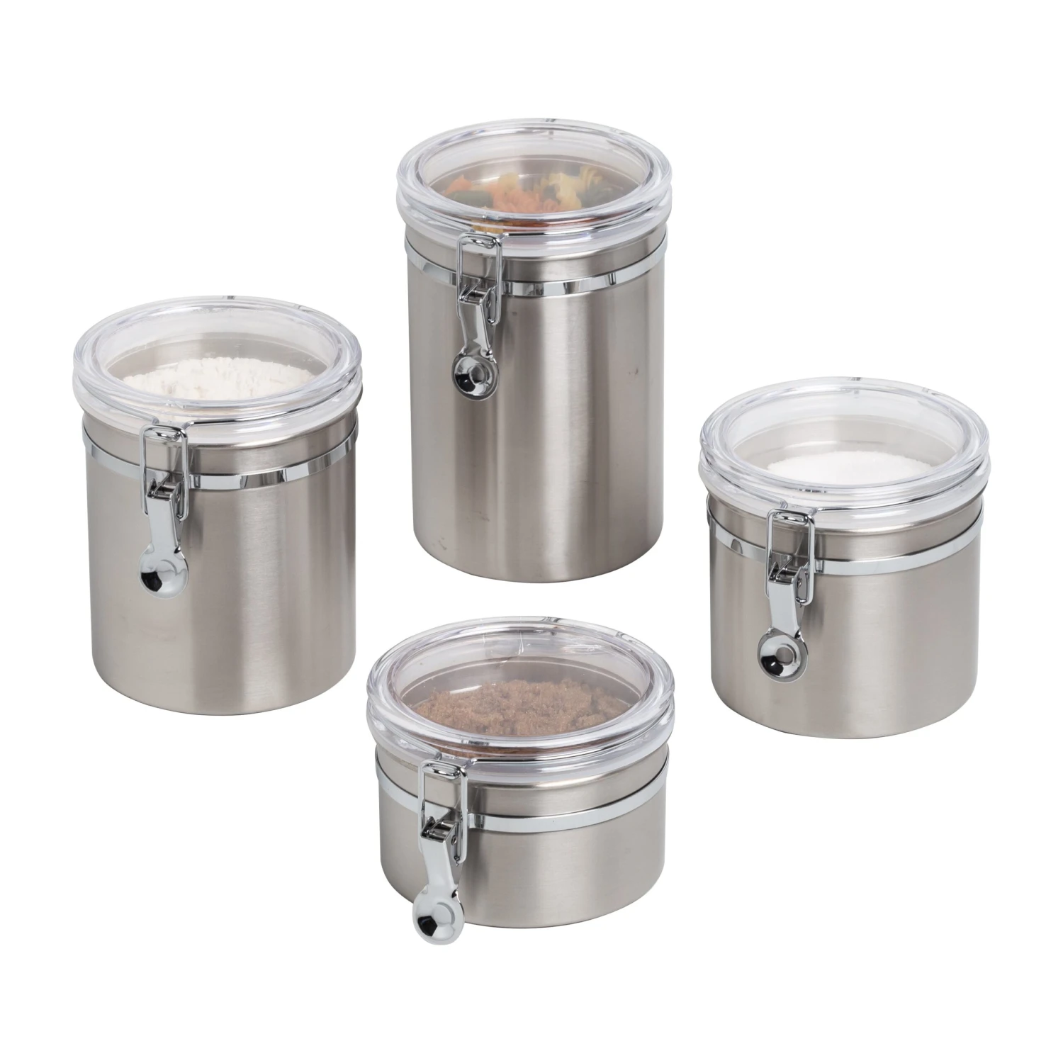 Clear/Stainless Steel Canisters (4-Piece Set) - Image 5