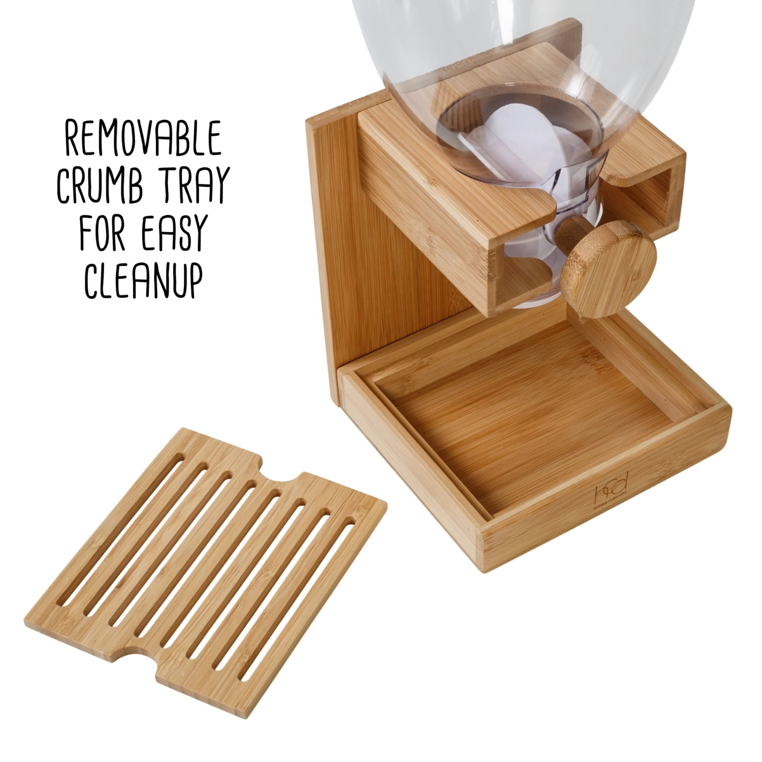 Natural Bamboo Single Cereal Dispenser - Image 5