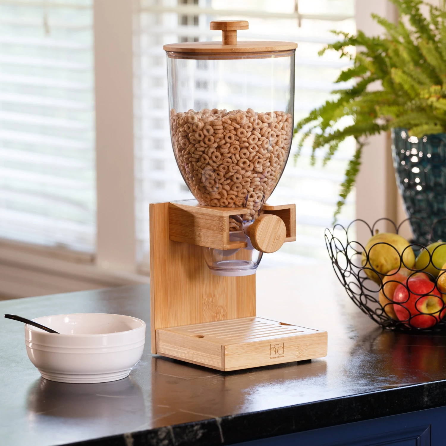 Natural Bamboo Single Cereal Dispenser - Image 2