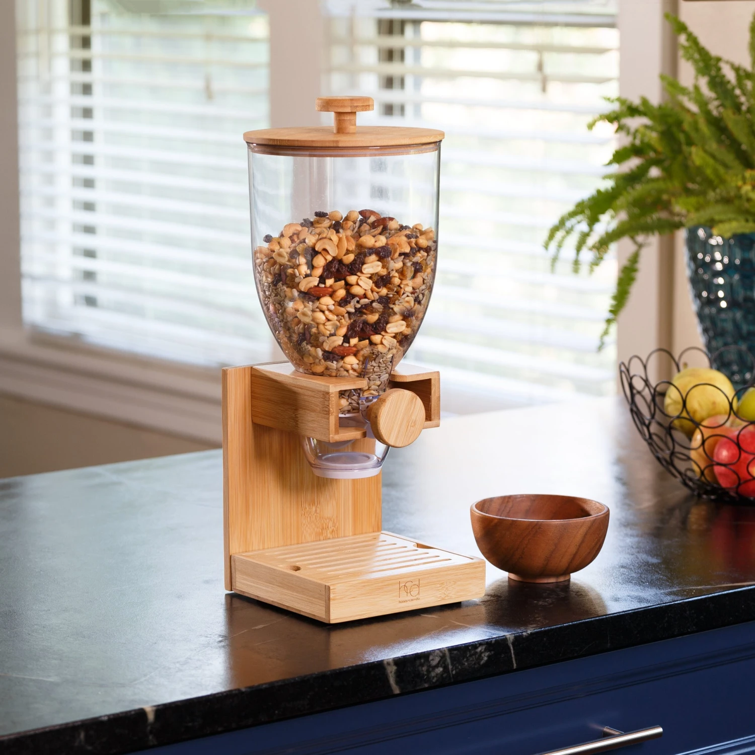 Natural Bamboo Single Cereal Dispenser - Image 3