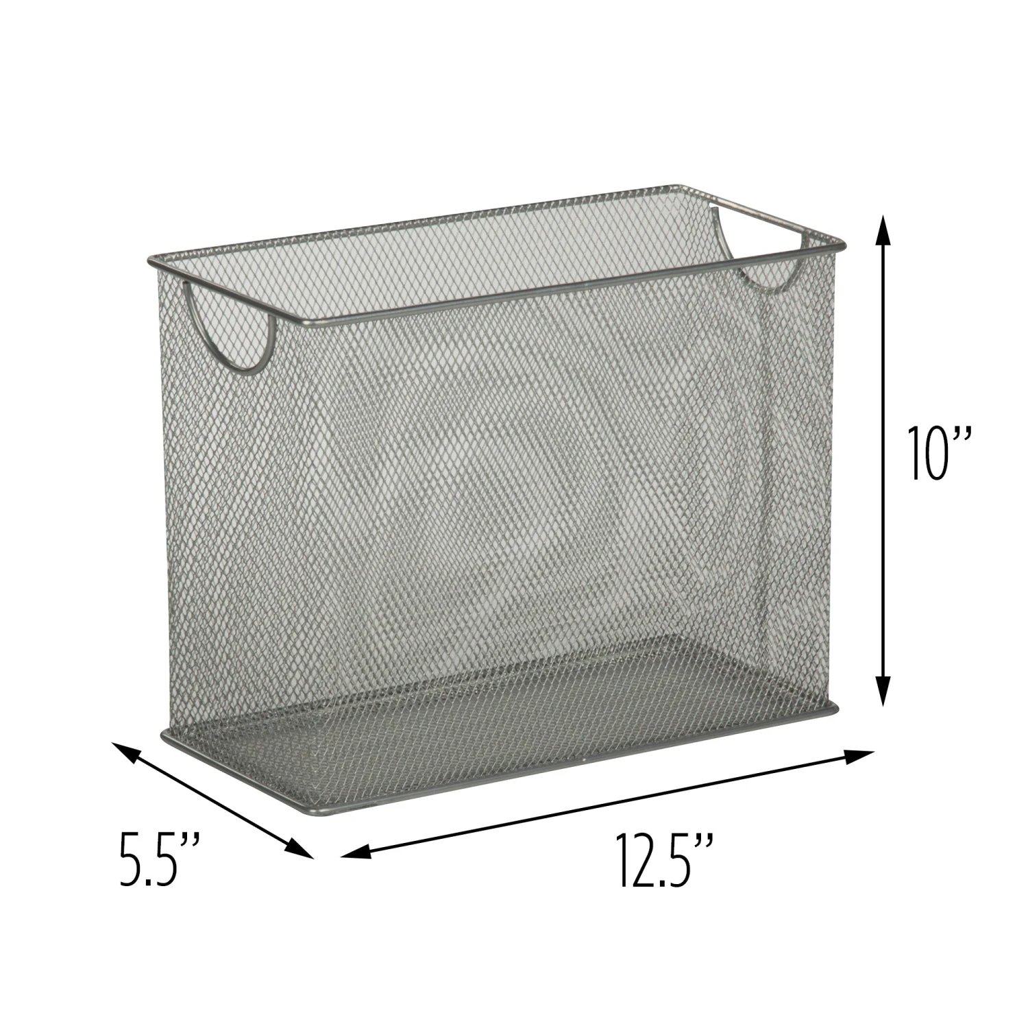 Gray Mesh Tabletop File Folder Holder - Image 3