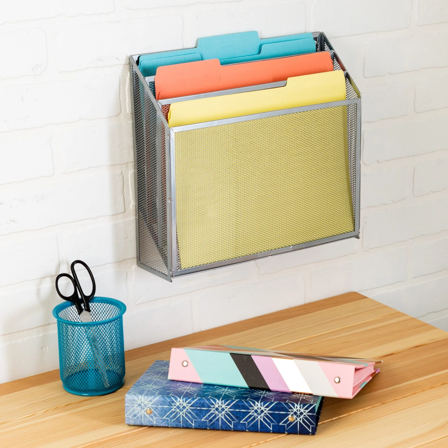 Silver Mesh Vertical File Sorter - Image 2