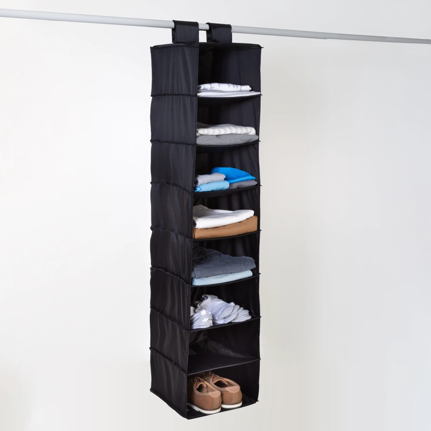 Black 8-Shelf Hanging Closet Organizer - Image 2