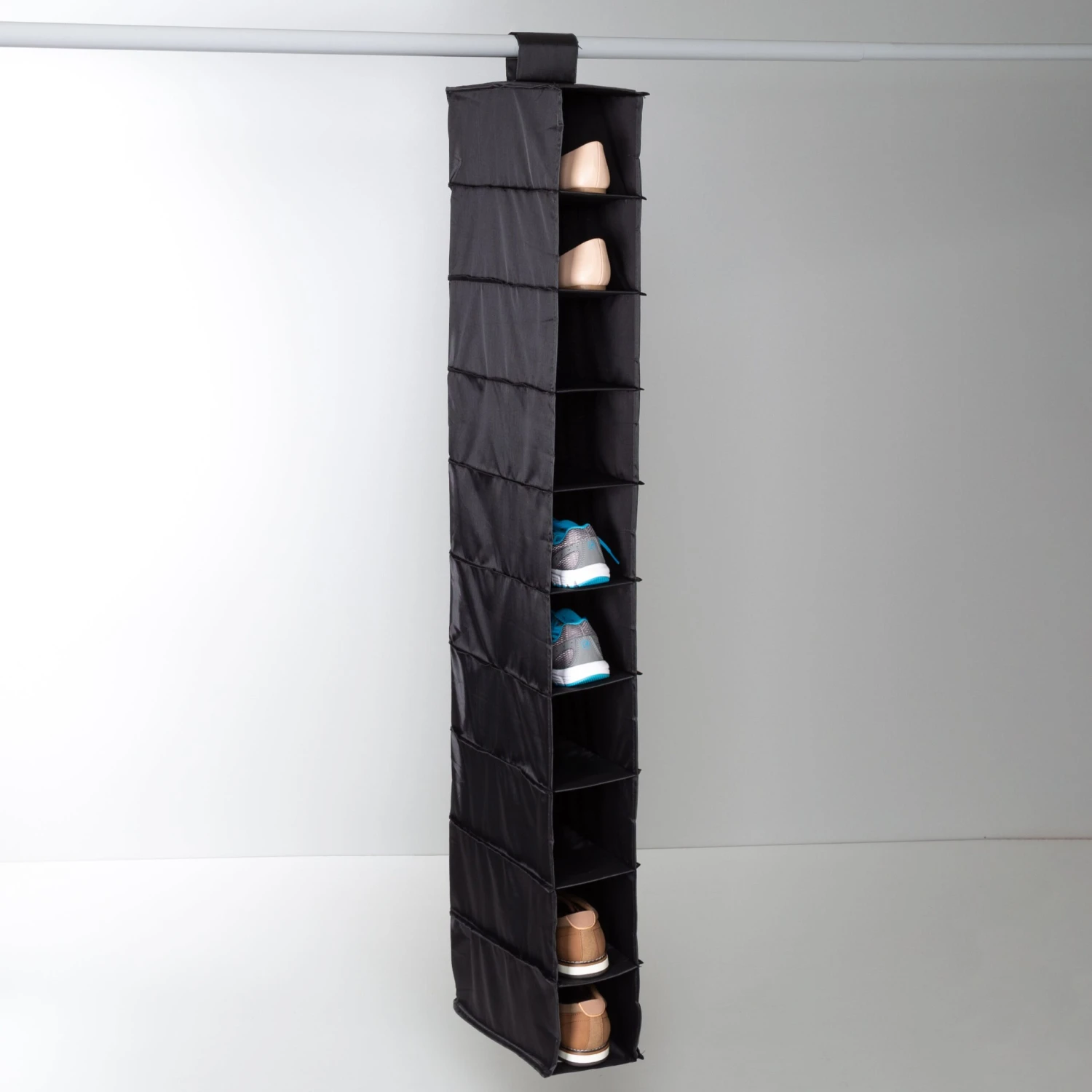 Black 10-Shelf Hanging Closet Organizer - Image 2