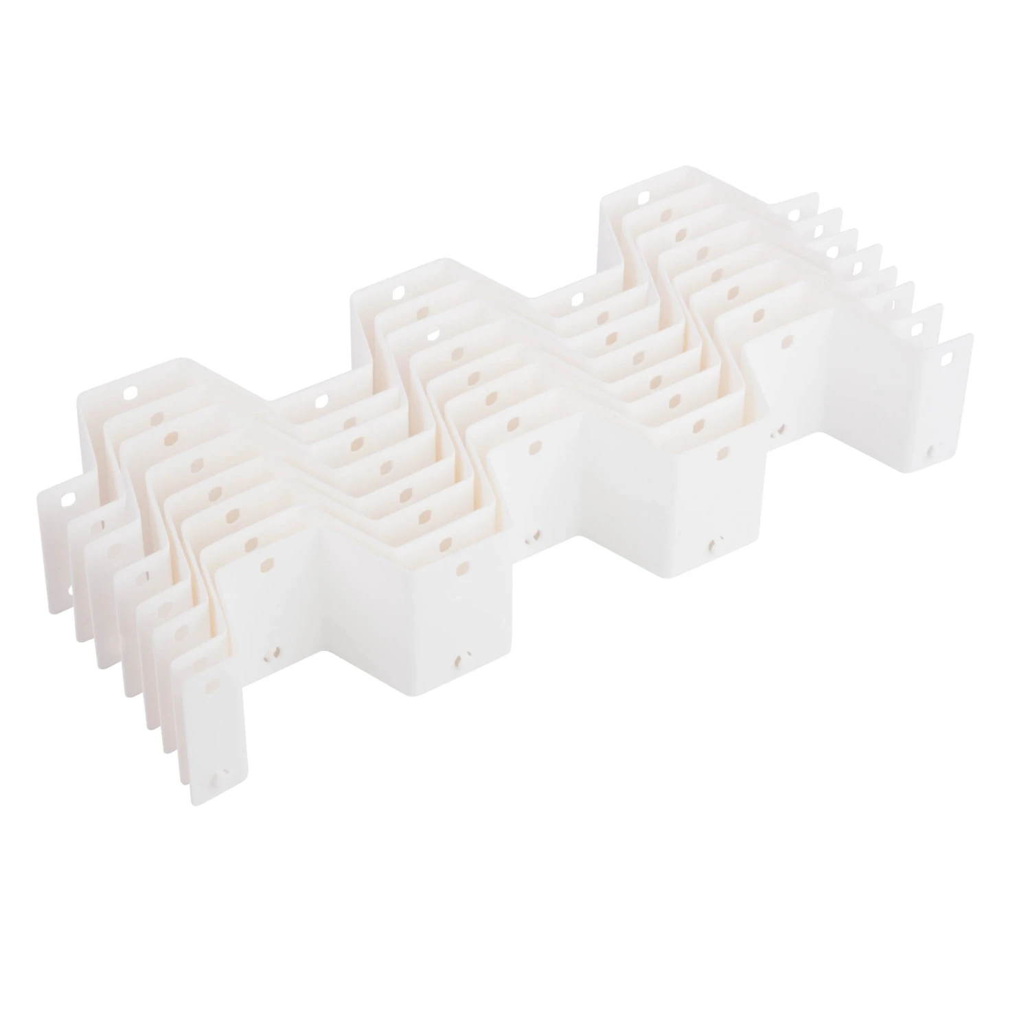 White Plastic 32-Compartment Drawer Organizer - Image 3