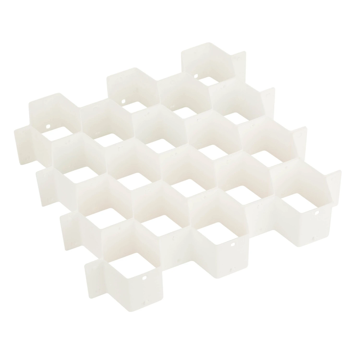 White Plastic 32-Compartment Drawer Organizer - Image 4