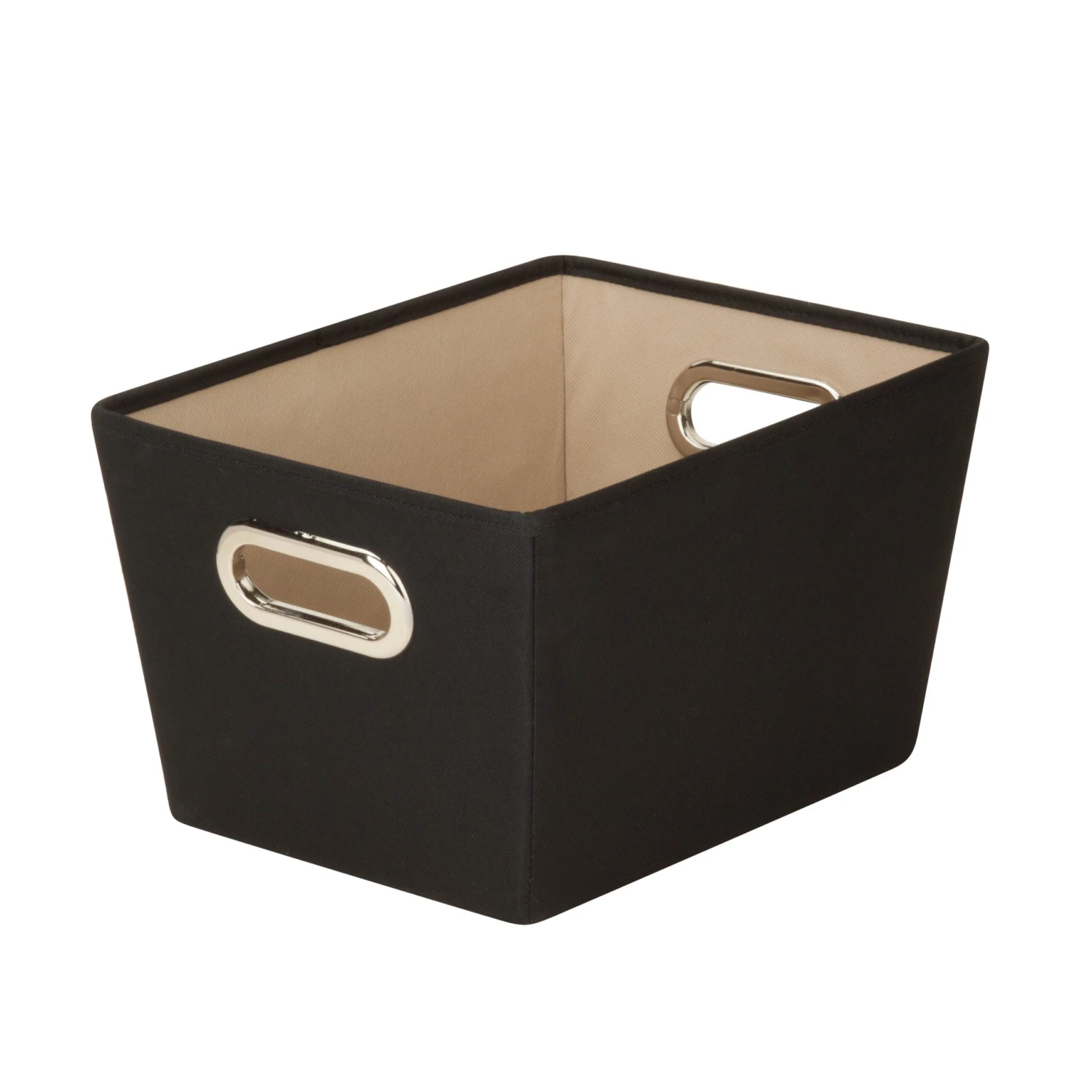 Black Small Storage Bin With Handles - Image 3