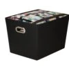 Black Large Storage Bin With Handles