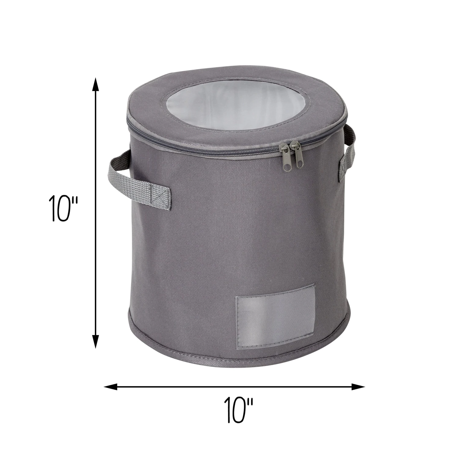 Gray 10-Inch Round Dinnerware Storage Box - Image 5