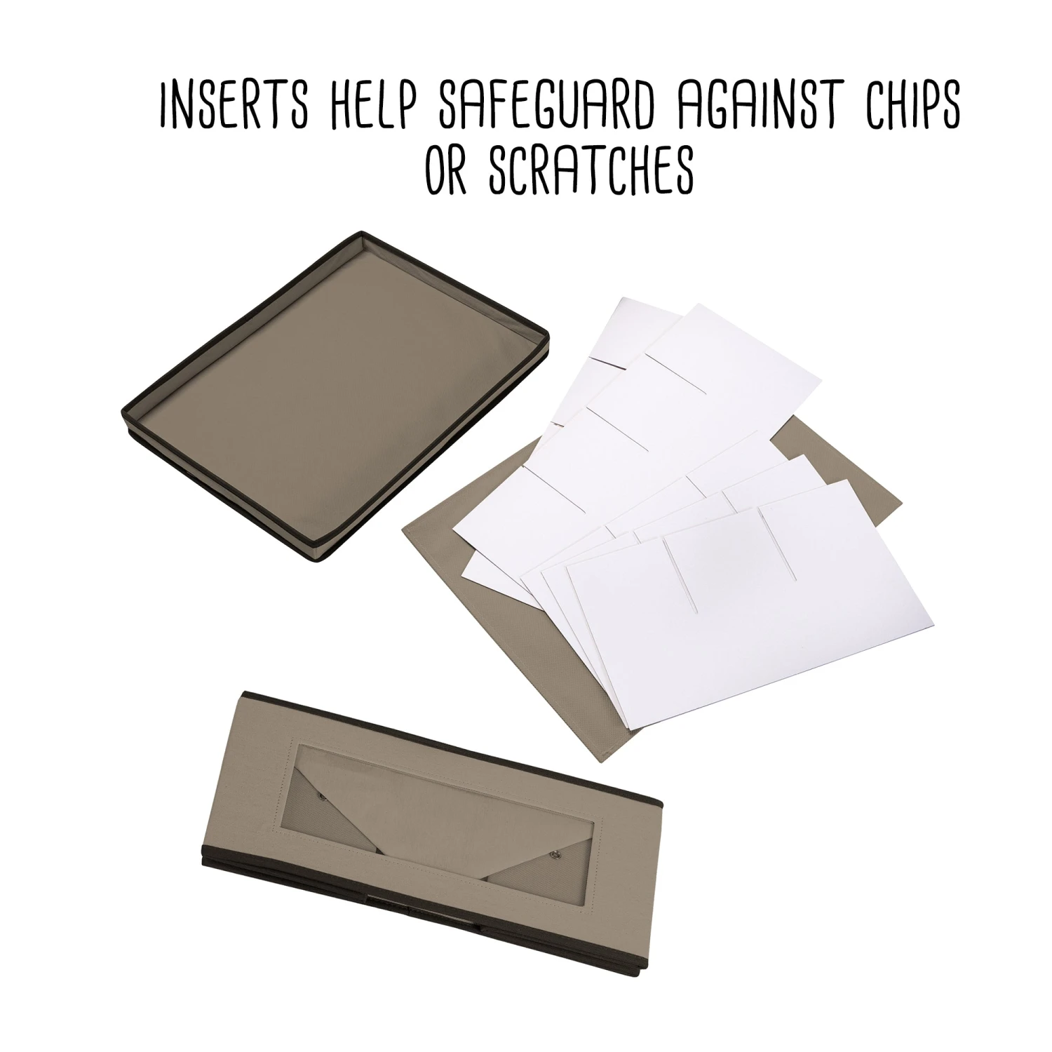 Gray Fabric Closet Storage Box With Lid, Clear-View Window And Removable Dividers - Image 7