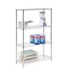 Chrome 4-Tier Heavy-Duty Shelving Unit With 250-lb Weight Capacity