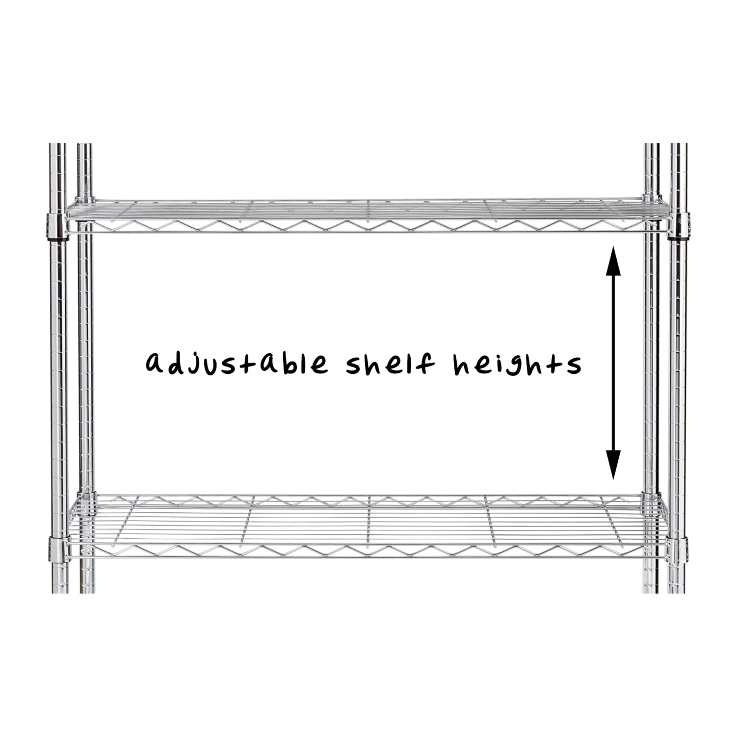 Chrome 4-Tier Heavy-Duty Shelving Unit With 250-lb Weight Capacity - Image 6