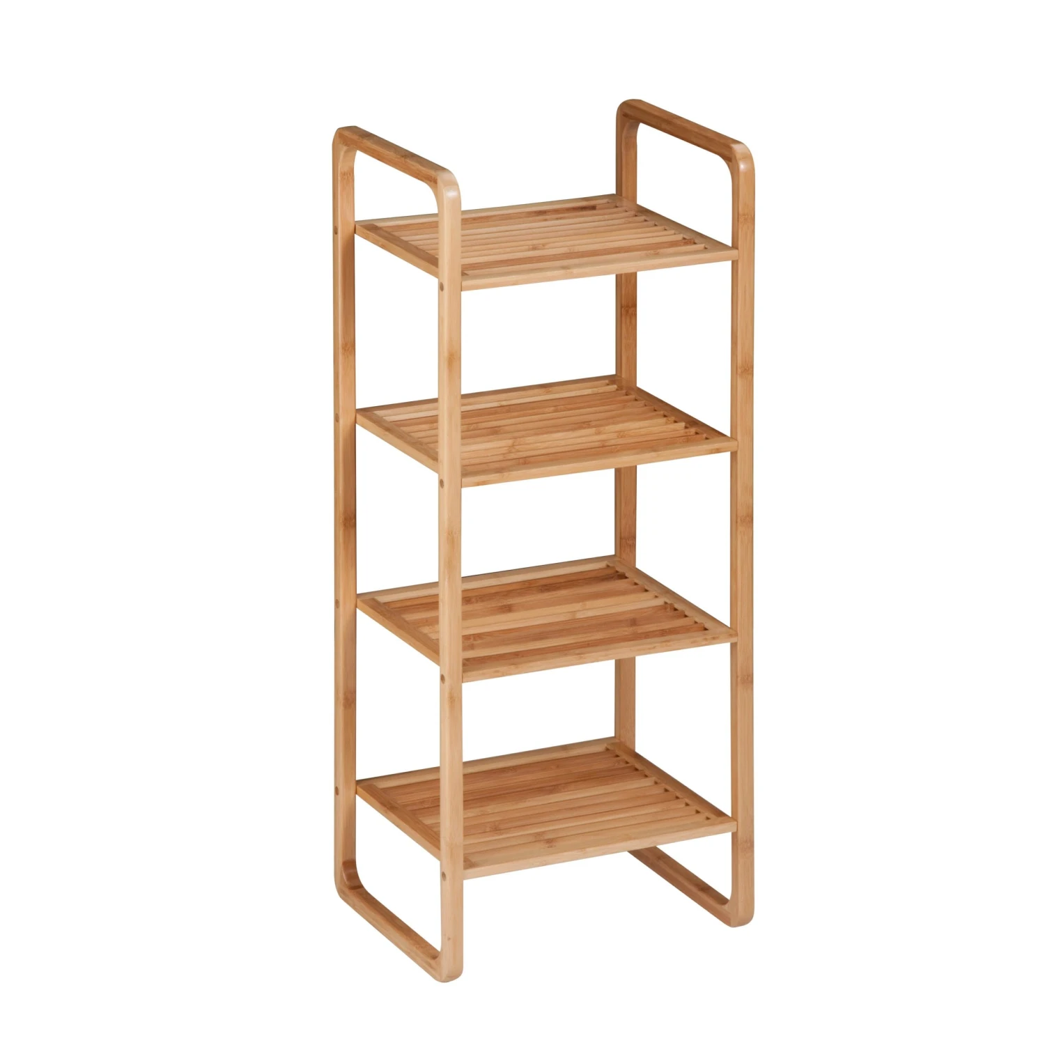 Natural Bamboo 4-Tier Vertical Shelf - Image 3