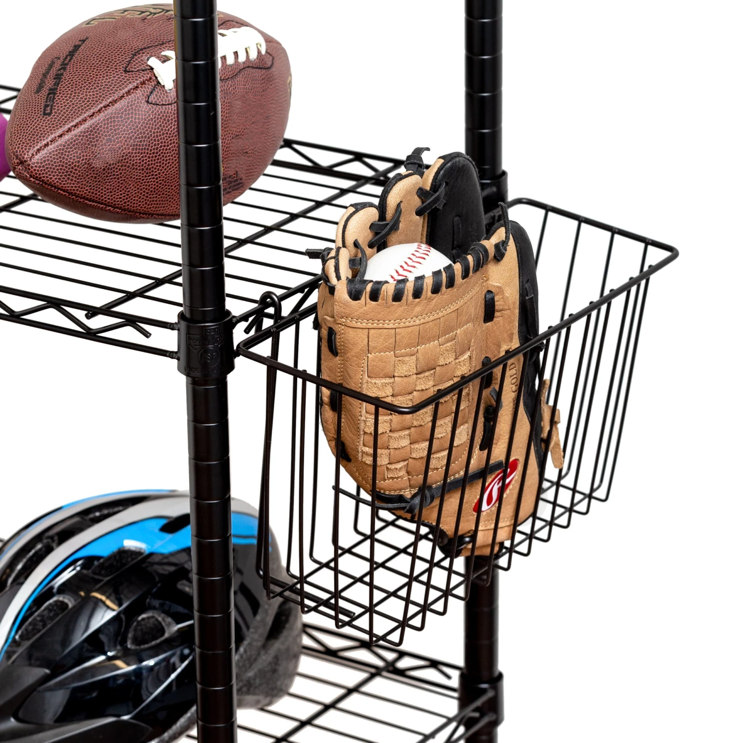 Black Wire Shelving Basket - Image 3