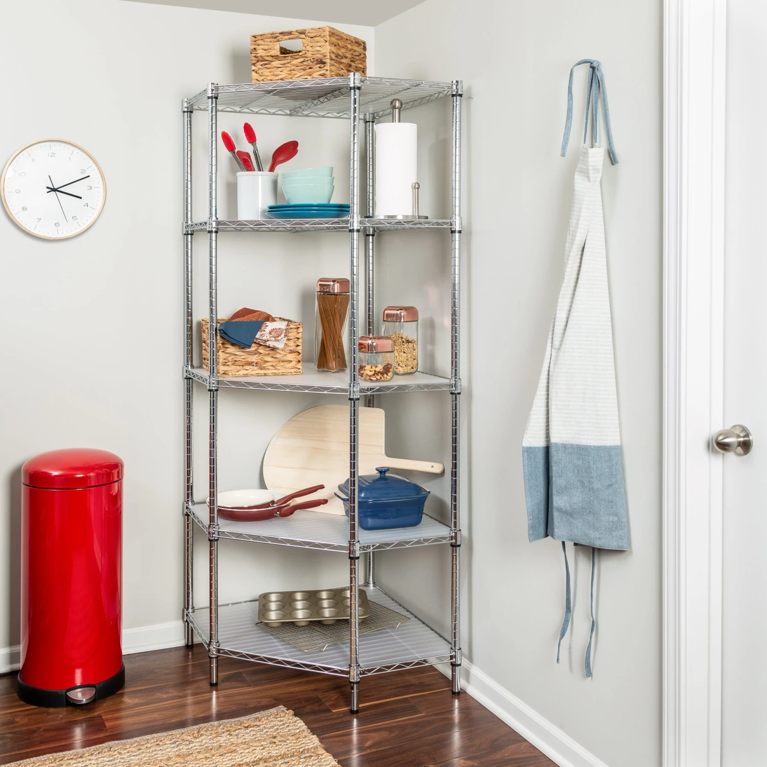 Chrome 5-Tier Corner Shelf - Image 3