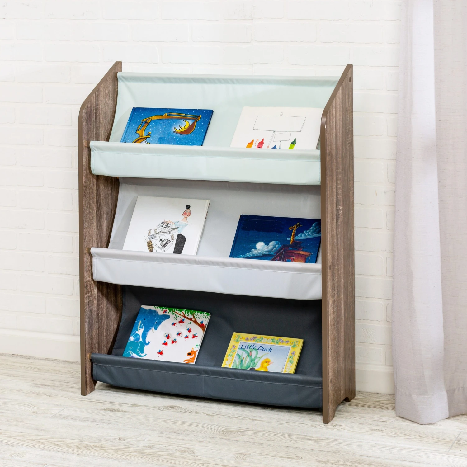 Explore + Store 38" 3-Tier Kids Book Rack - Image 2