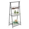 Black 3-Tier Folding A-Frame Storage Caddy