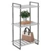 Gray 3-Tier Small Metal Shelf