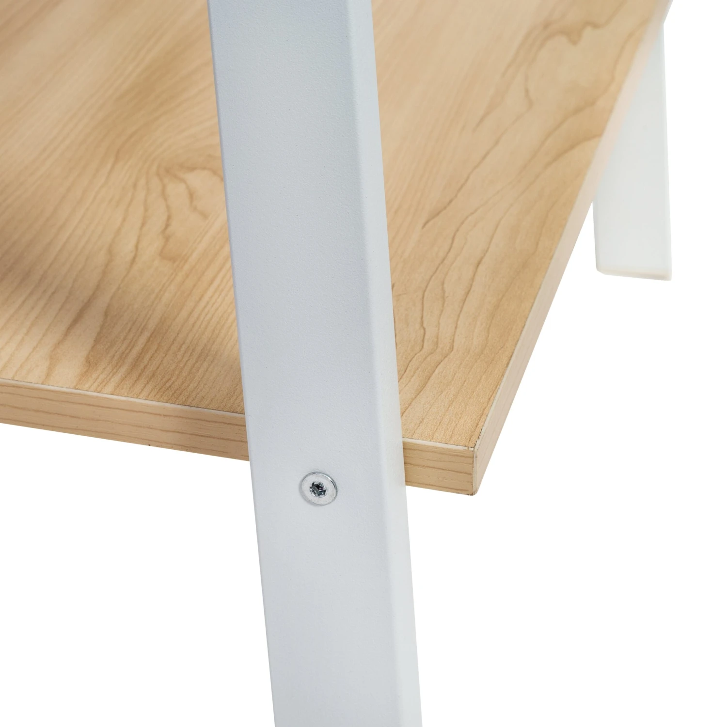 Natural/White 5-Tier Wood And Metal A-Frame Ladder Shelf - Image 5