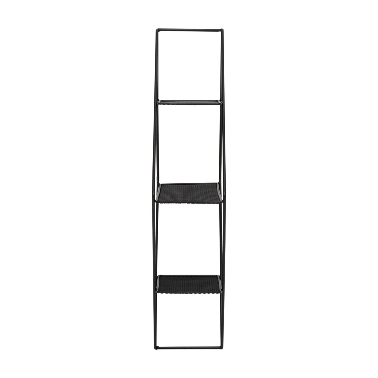 Black 3-Tier Metal Diamond Decorative Wall Shelf - Image 5