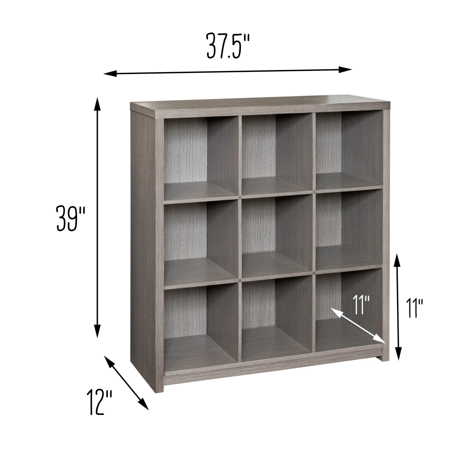 Gray Laminate 9-Cube Organizer - Image 4