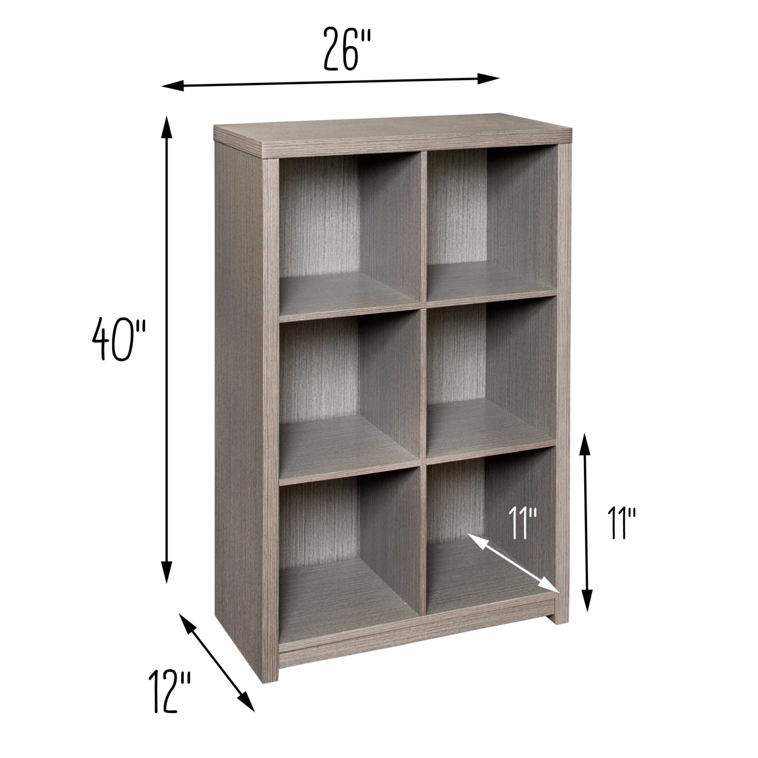 Gray Laminate 6-Cube Organizer - Image 3